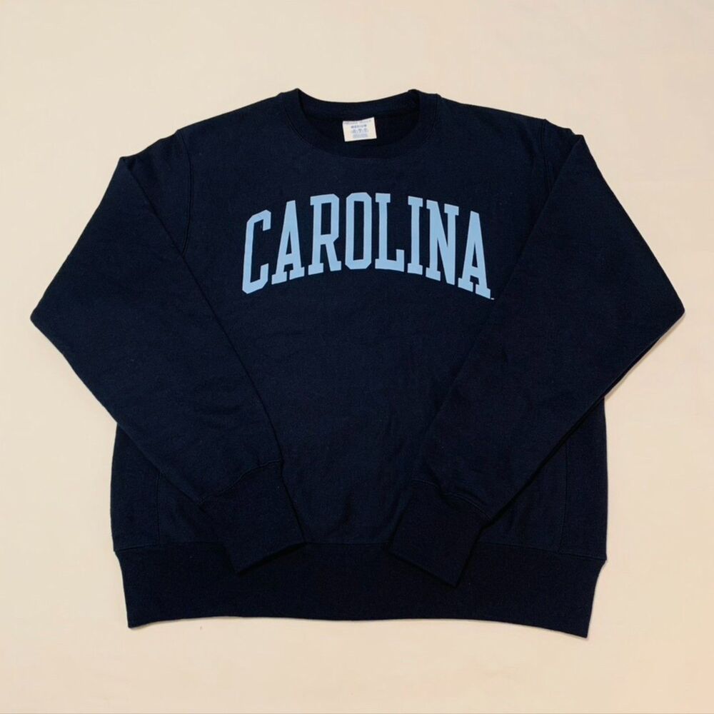 North Carolina Navy Champion Reverse Weave Crewneck – Size M